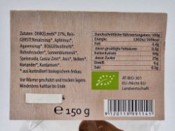 Picture of BIO -  Bauern Lebkuchen 150g  