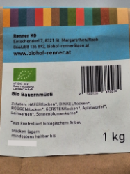 Bild von BIO - Bauernmüsli 1kg  