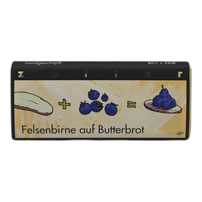 Picture of BIO - Zotter "handgeschöpft" Felsenbirne auf Butterbrot 70g