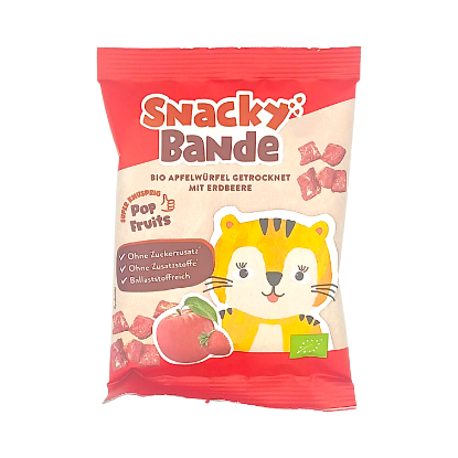 Bild von BIO - Snackybande Apfelwürfel mit Erdbeere