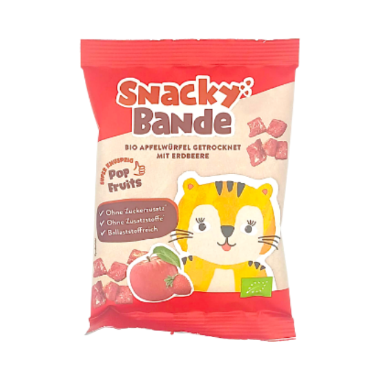 Bild von BIO - Snackybande Apfelwürfel mit Erdbeere